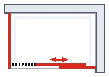 900x1200 mm, 2040 mm, Alu argenté, Transparent, Côté du montage: droite