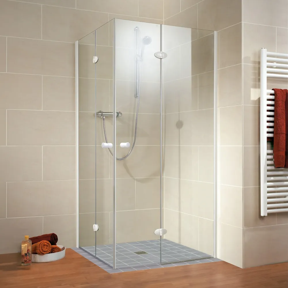 900x900 mm, 1900 mm, Blanc, Transparent anticalcaire
