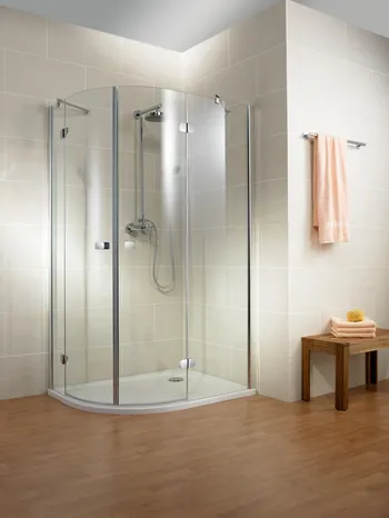 900x800 mm, 2000 mm, Charnière autolevante Softcube, Aspect chromé, Transparent anticalcaire