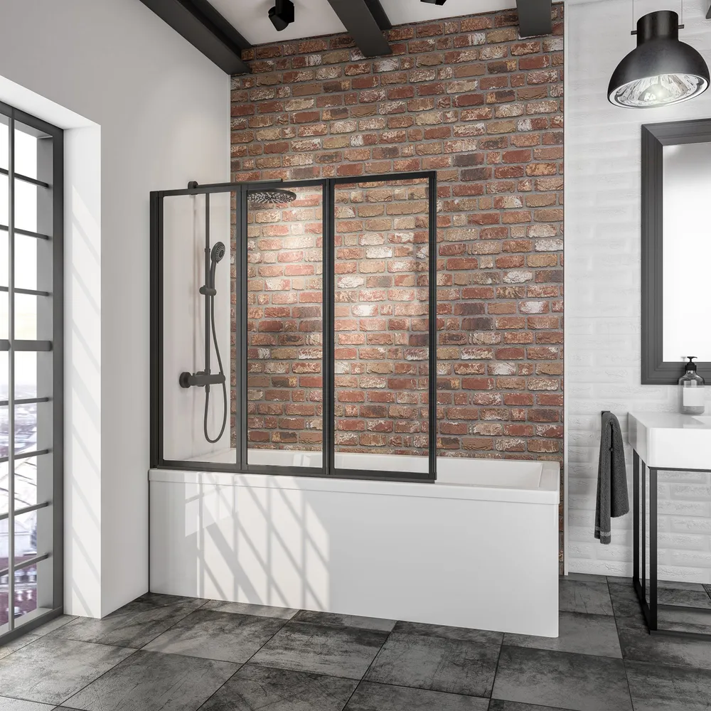 1270 mm, 1210 mm, Noir mat, Transparent