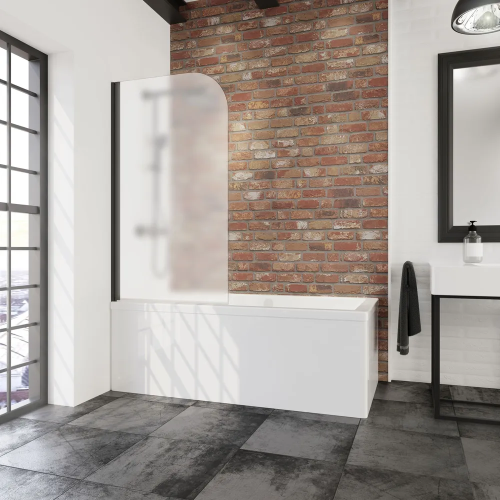 800 mm, 1400 mm, Noir mat, Sablé mat anticalcaire