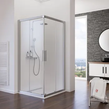800x800 mm, 1850 mm, Alu argenté, Transparent