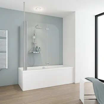 700x1150 mm, 1400 mm, Charnière ovale, Alu argenté, Transparent, Anschlag: links