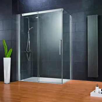 1200x800 mm, 2000 mm, Aspect chromé, Transparent, Élément fixe: gauche  / SW droite