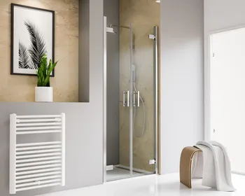 600-1600 mm, Charnière battante sur profilé, Aspect chromé, Transparent anticalcaire, Côté du montage: droite / gauche