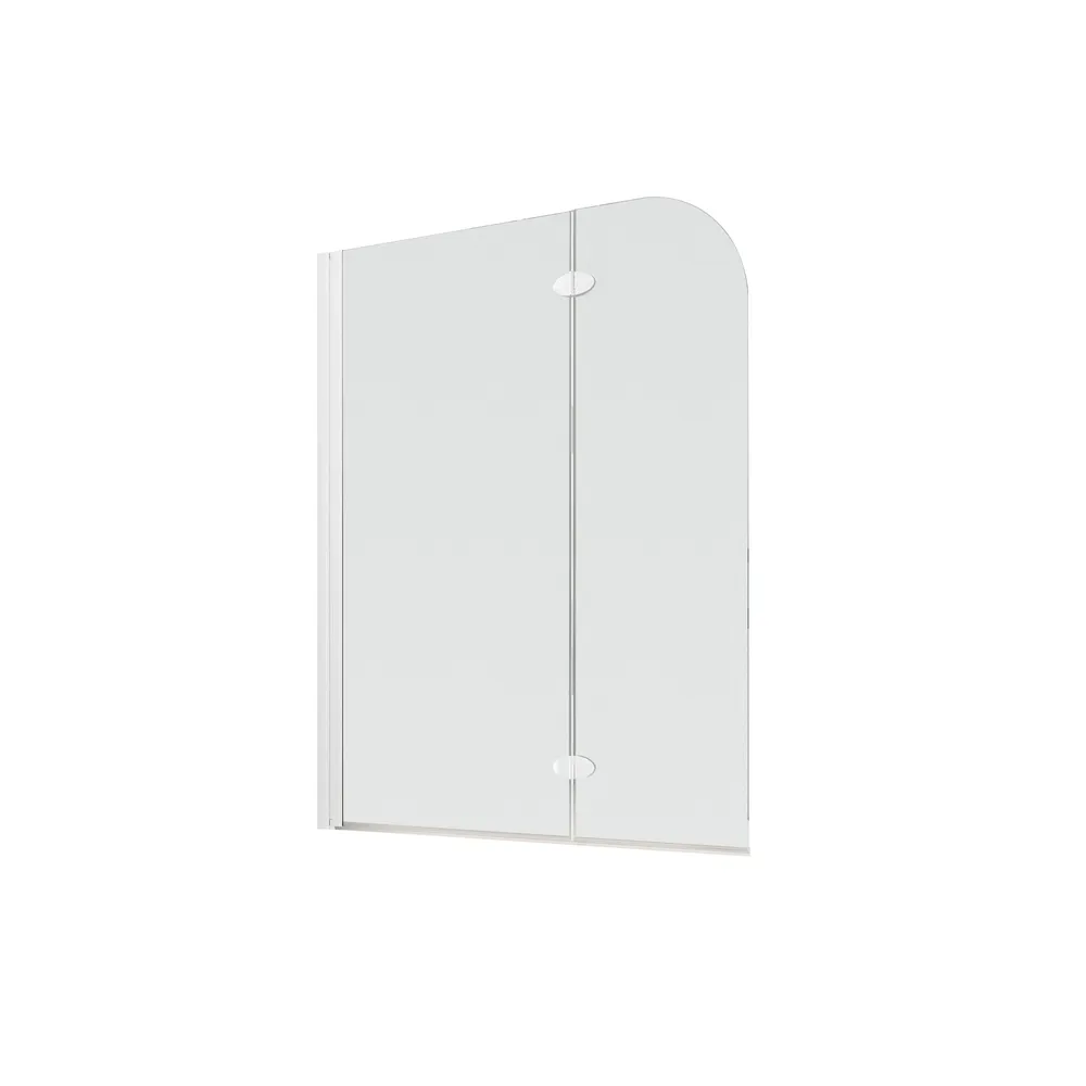 600-1600 mm, Charnière ovale, Blanc, Sablé mat anticalcaire