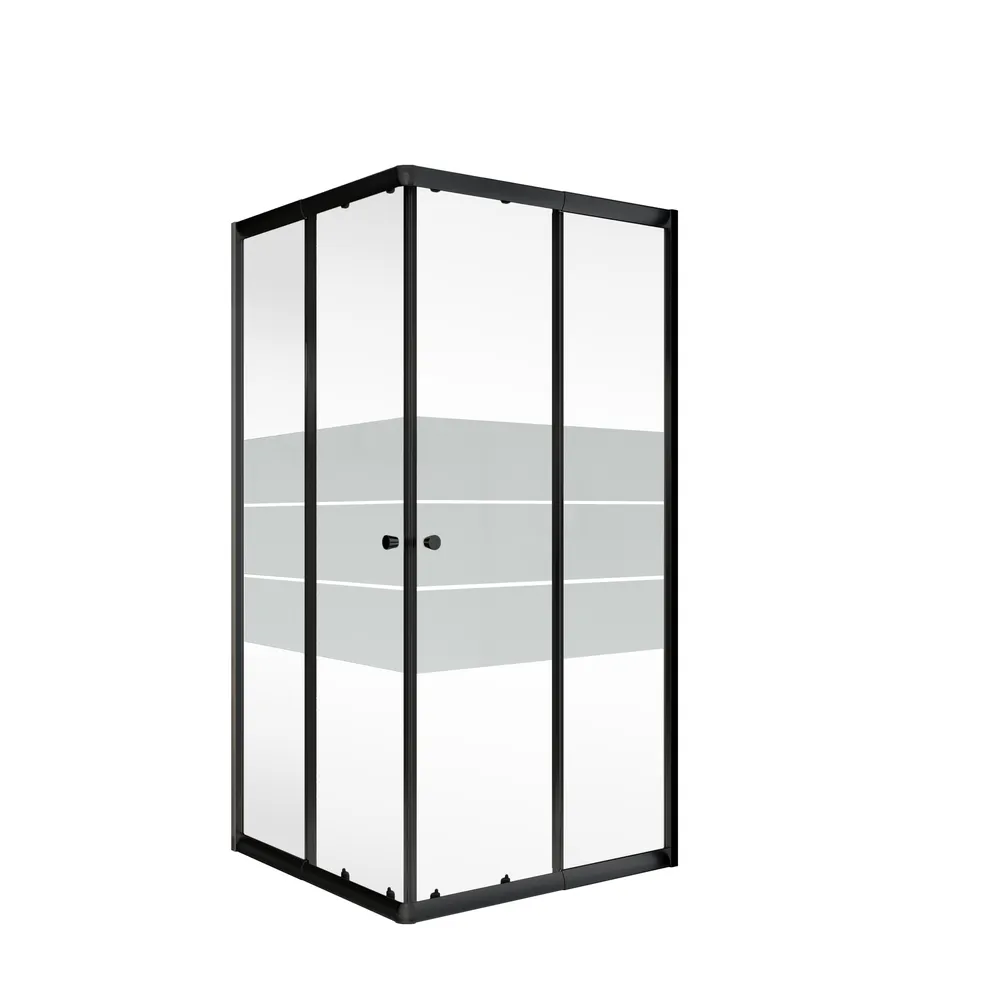 750-900x750-900 mm, 1800 mm, Noir mat, Dépoli light