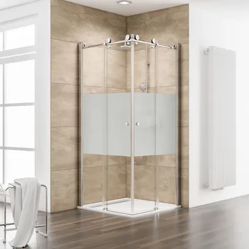 900x900 mm, 2000 mm, Aspect chromé, Décent