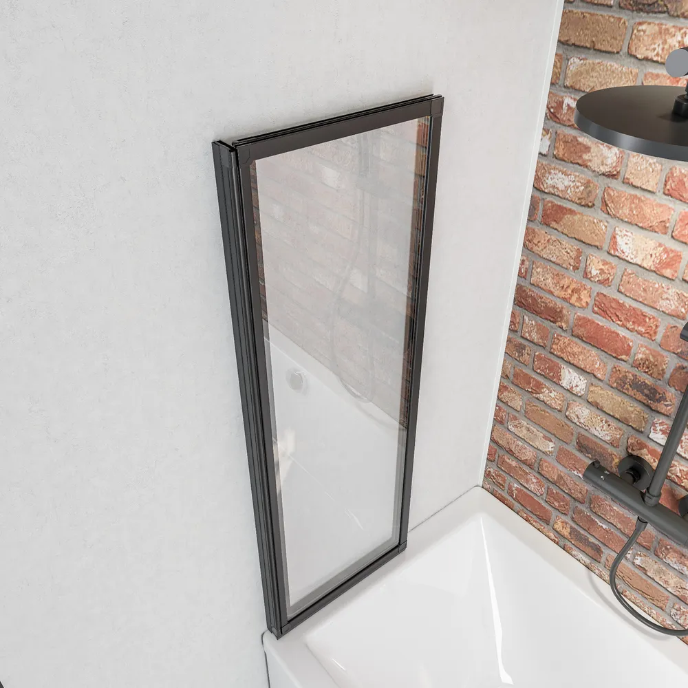 1270 mm, 1210 mm, Noir mat, Transparent