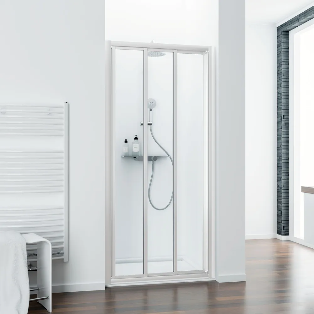 700 mm, 1850 mm, Blanc, Transparent, Anschlag: links