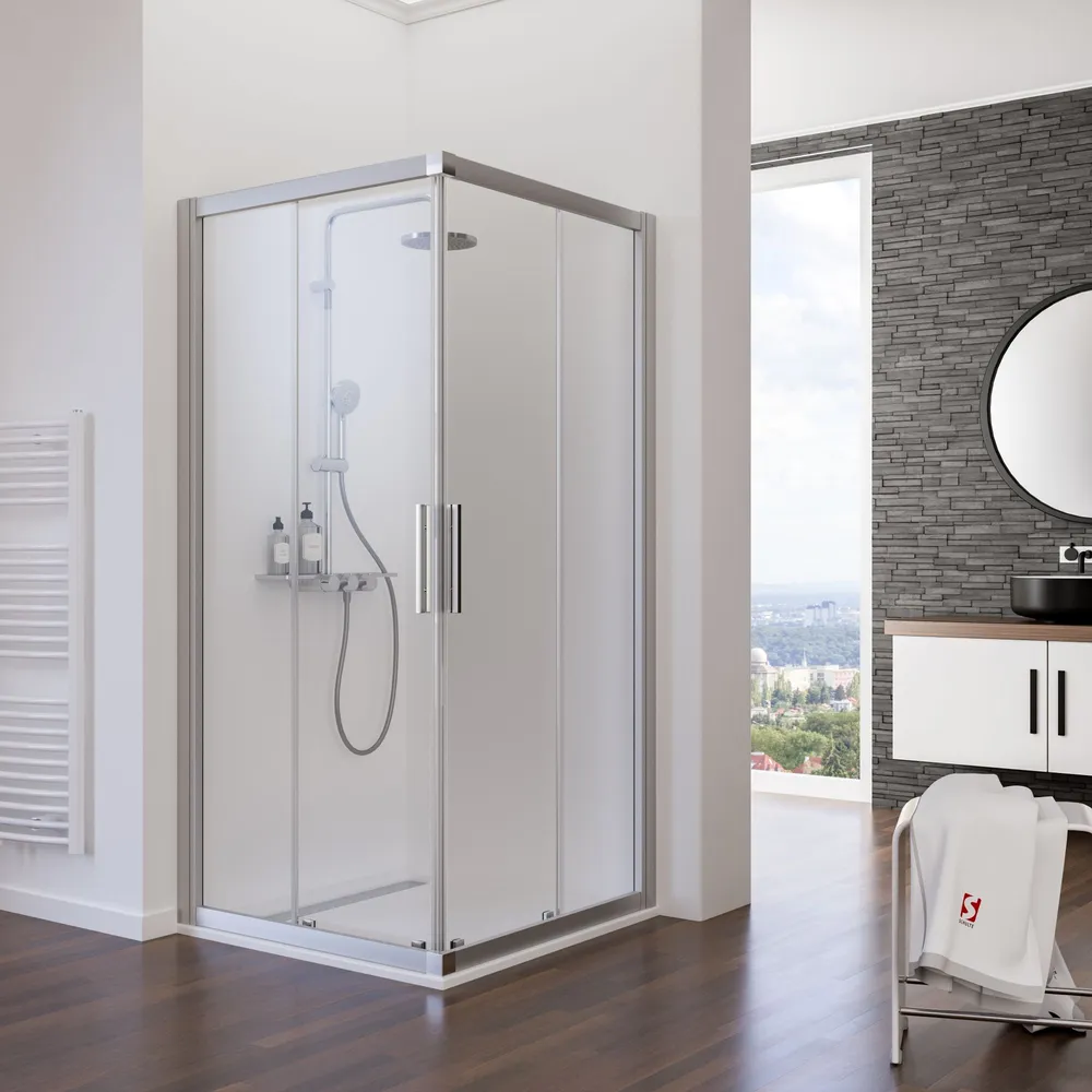 1200x800 mm, 1850 mm, Alu argenté, Transparent