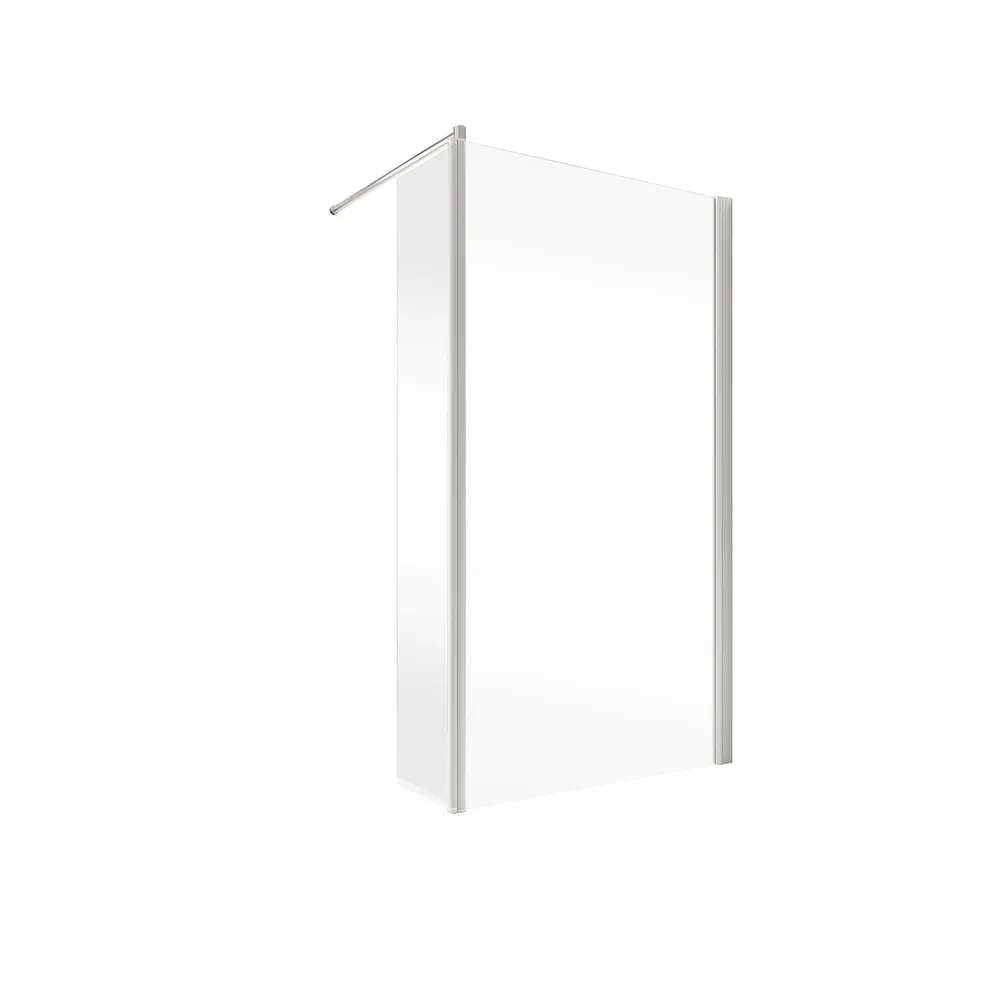 900x350 mm, 2000 mm, Blanc, Transparent, Anschlag: links