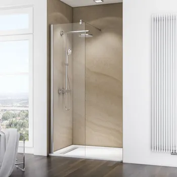 600 mm, 2000 mm, Aspect chromé, Transparent, Côté du montage: droite / gauche