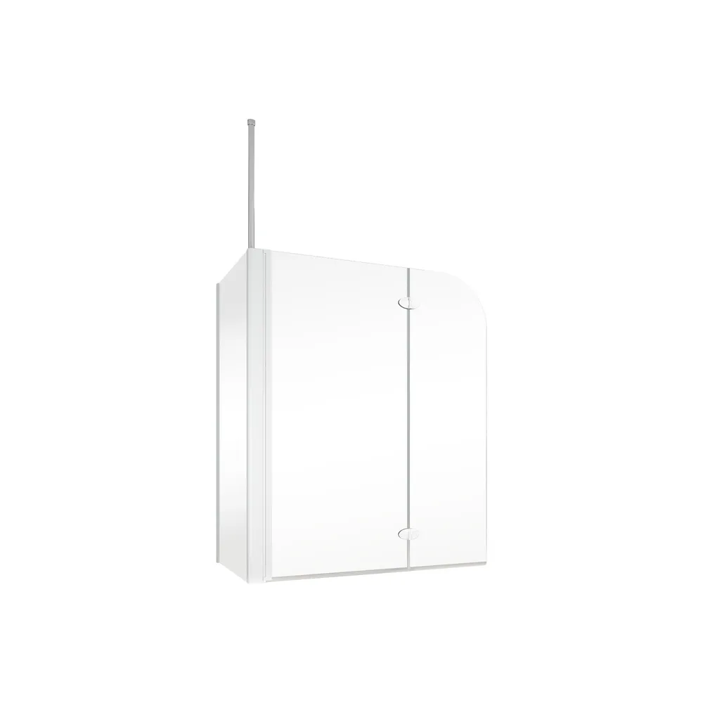 600-1600 mm, Charnière ovale, Blanc, Sablé mat anticalcaire