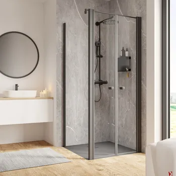 750x750 mm, 2000 mm, Alu-Natur, Klar hell, Anschlag: rechts / SW links