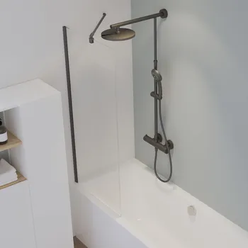 700 mm, 1400 mm, Noir mat, Transparent