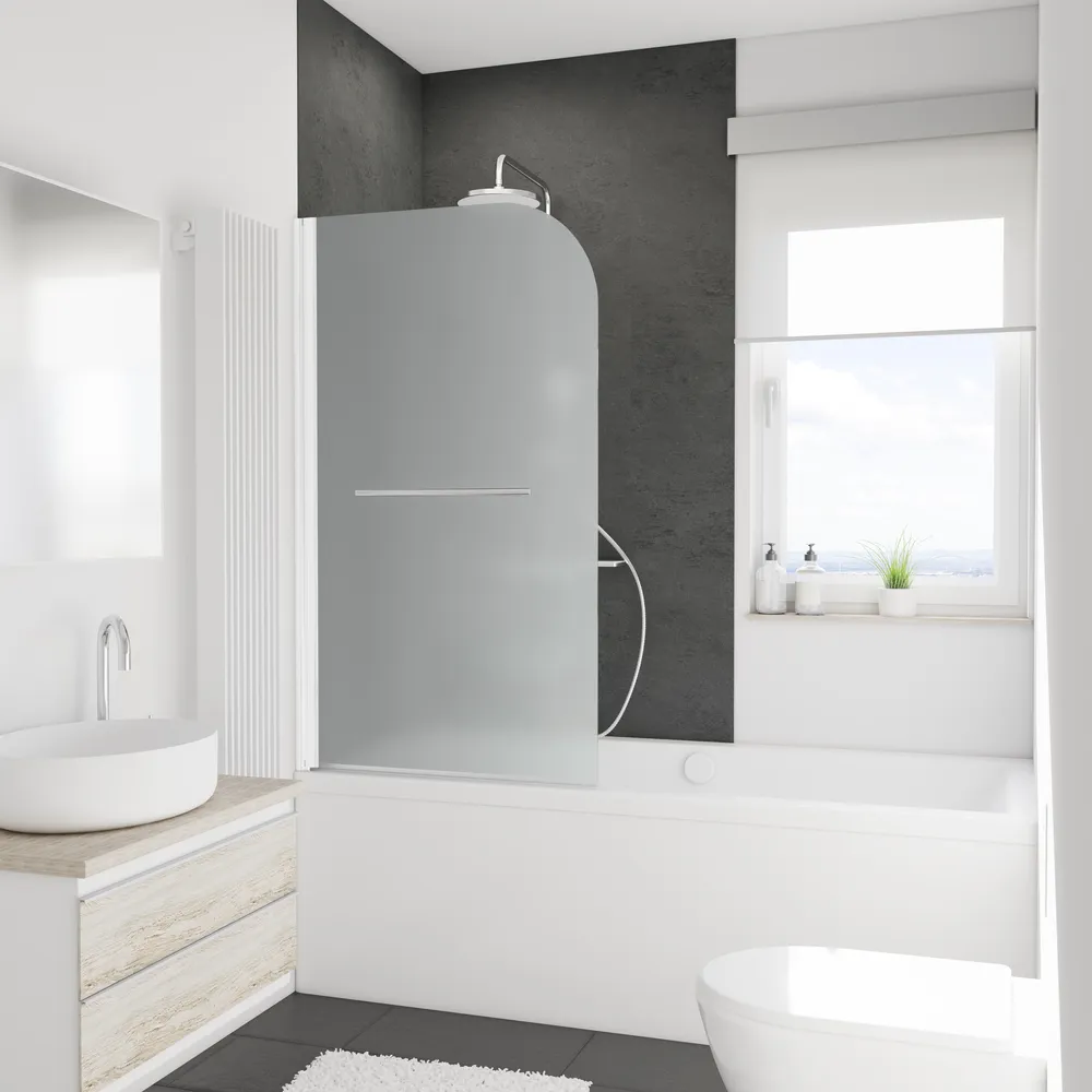 800 mm, 1400 mm, Blanc, Sablé mat anticalcaire