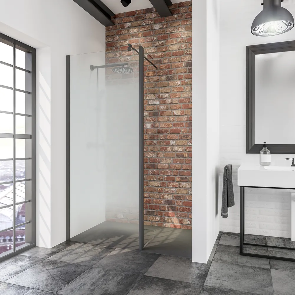 1200 mm, 1900 mm, Matt-Schwarz, Nebel