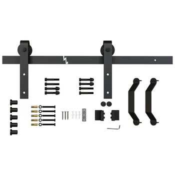 Rail et poignées pour porte pleine intérieure coulissante en bois, en PVC ou en métal