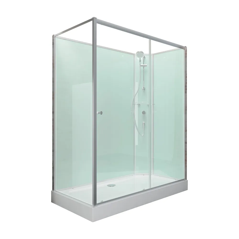 900x1200 mm, 2040 mm, Alu argenté, Transparent, Côté du montage: droite