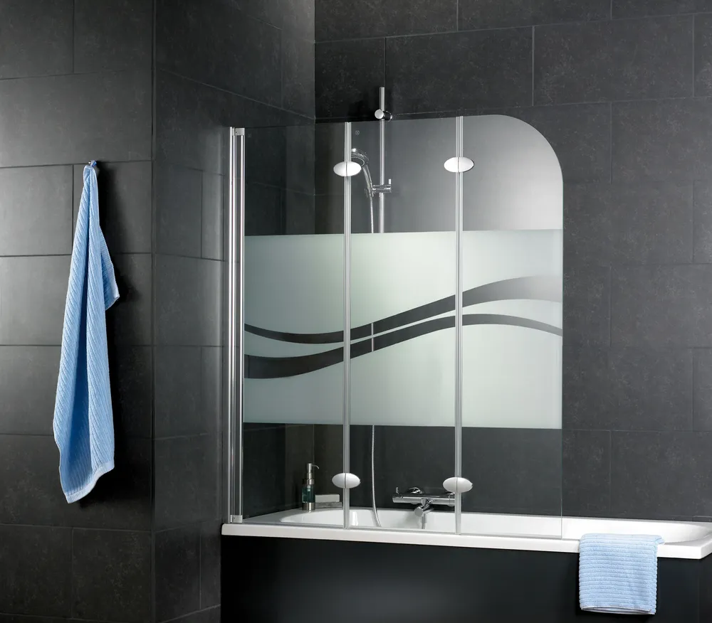 1250 mm, 1400 mm, Charnière ovale, Aspect chromé, Liane (horizontal) anticalcaire, Côté du montage: gauche