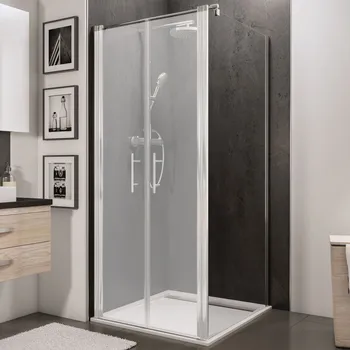 800 mm, 1920 mm, Aspect chromé, Transparent anticalcaire