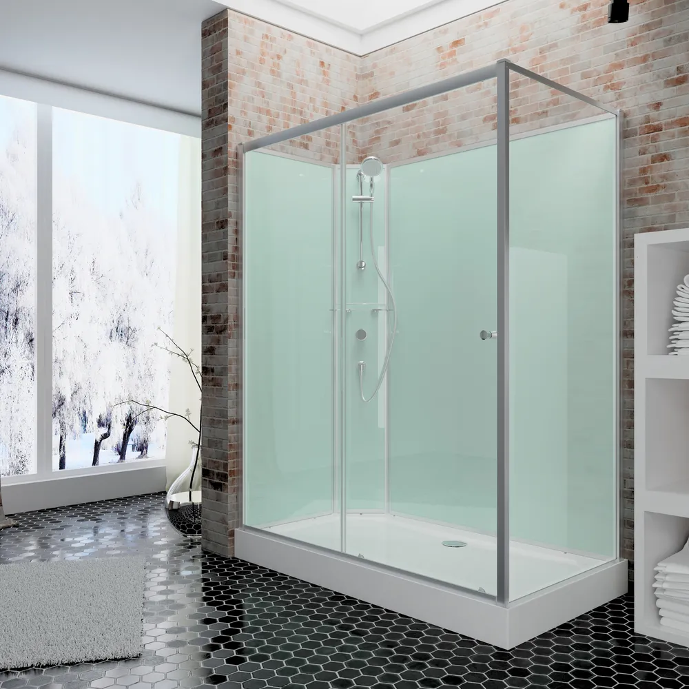 1600x900 mm, 2040 mm, Alu argenté, Transparent