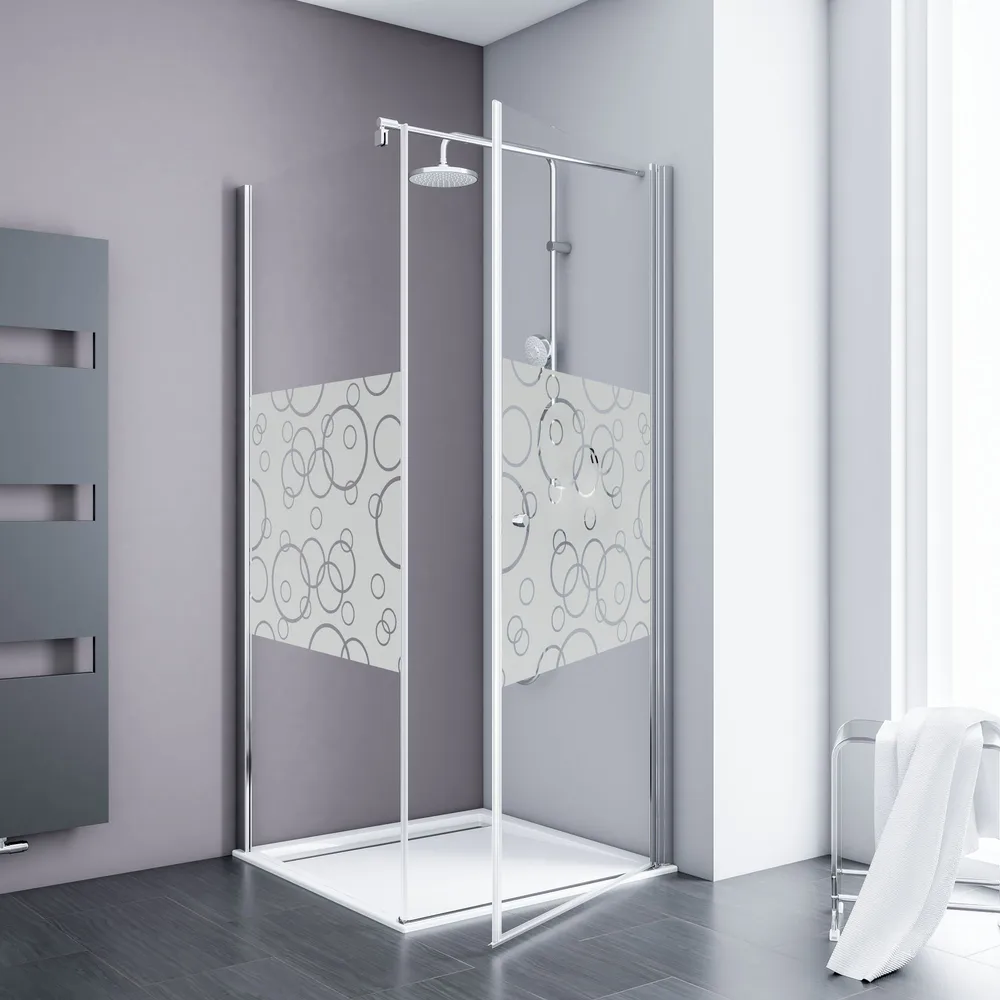900x900 mm, 1920 mm, Aspect chromé, Circular anticalcaire