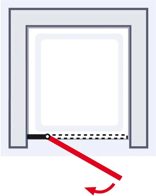 900 mm, 1920 mm, Noir mat, Transparent anticalcaire, Anschlag: links