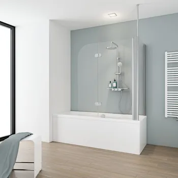 700x1170 mm, 1400 mm, Charnière, Alu argenté, Transparent