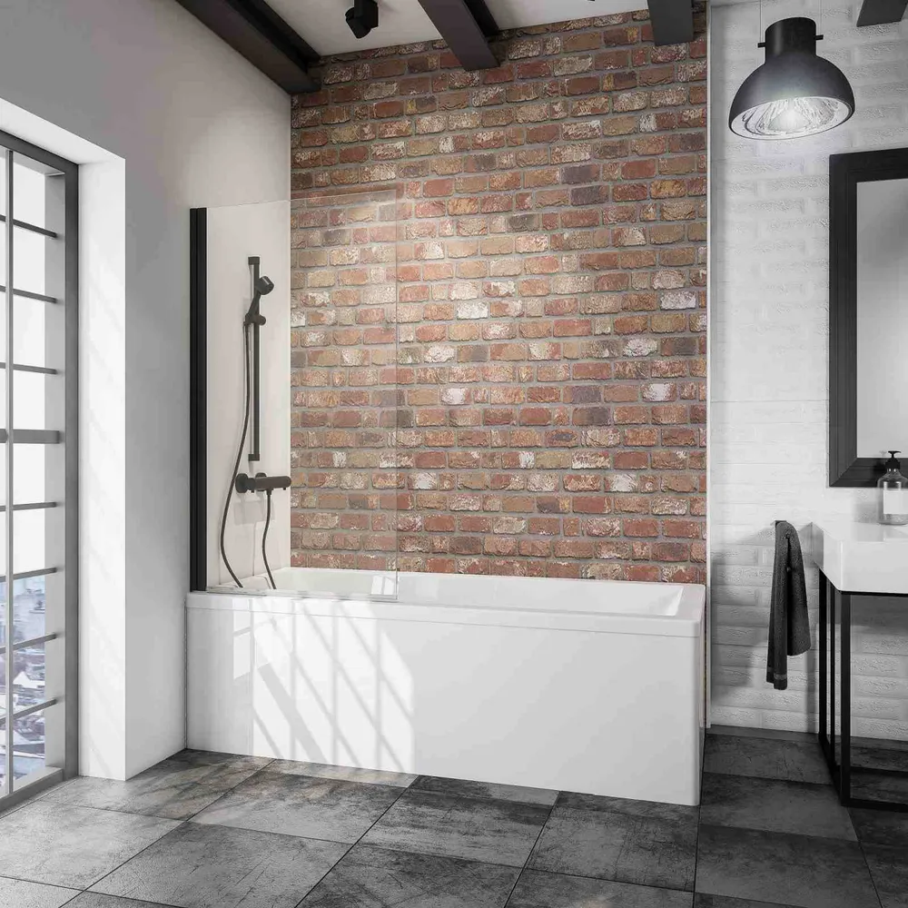 700 mm, 1300 mm, Noir mat, Transparent