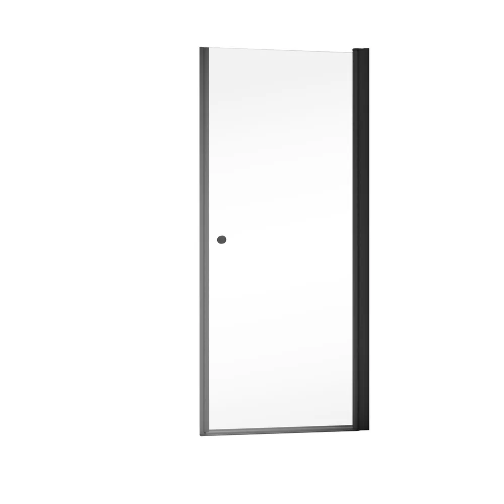 750 mm, 2000 mm, Noir mat, Transparent anticalcaire, Côté du montage: droite
