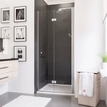 900 mm, 1920 mm, Charnière, Aspect chromé, Transparent anticalcaire, Côté du montage: droite / gauche