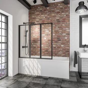 1270 mm, 1210 mm, Noir mat, Transparent