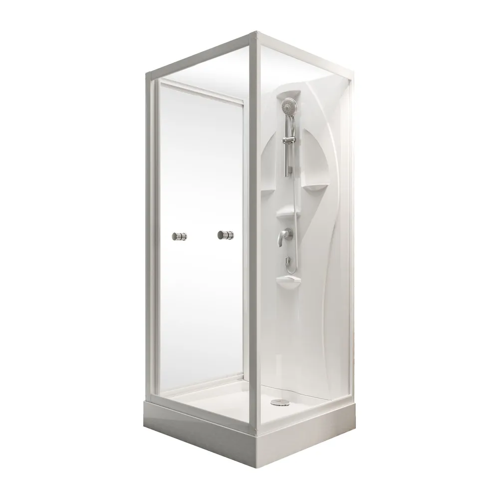 800x800 mm, ca. 2100 mm, Blanc, Transparent