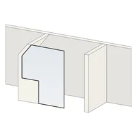 Sur-mesure: Verre de sécurité - 1 biais / 1 décrochement