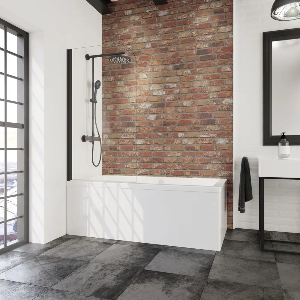 700 mm, 1300 mm, Noir mat, Transparent