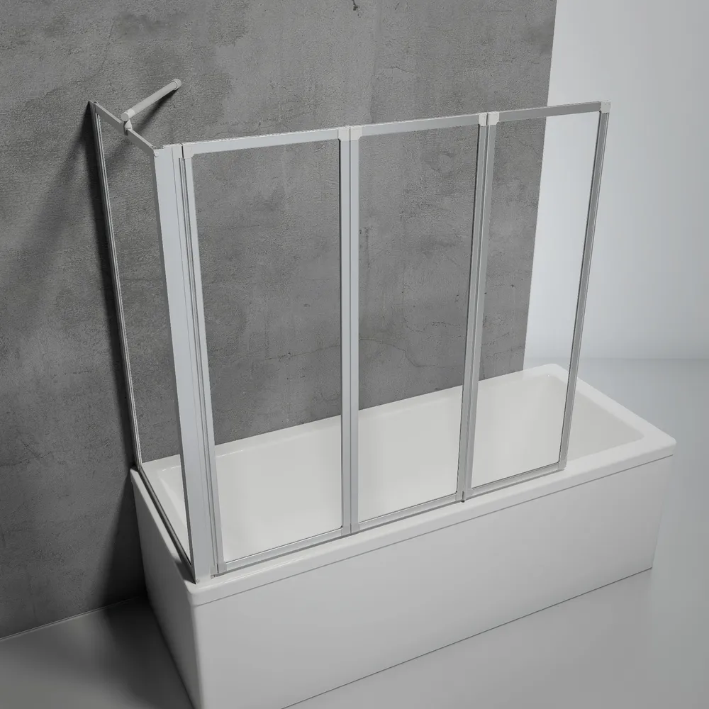 750x1290 mm, 1210 mm, Alu argenté, Transparent, Anschlag: links